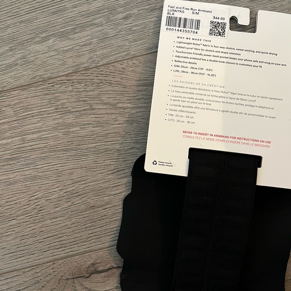 Lululemon Fast And Free Run Armband Black S/M - Picture 5 of 7